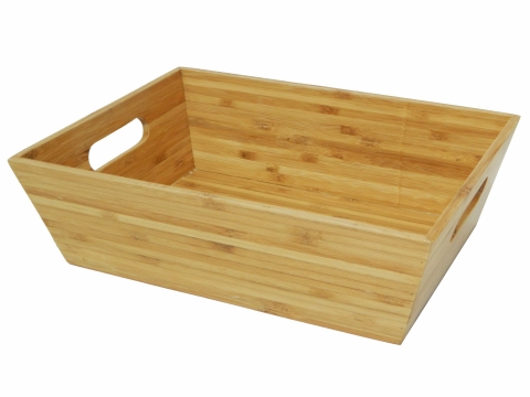 Bamboo tapered bin natural